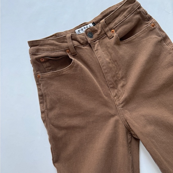 Motel brown straight leg jeans M - Picture 8 of 10
